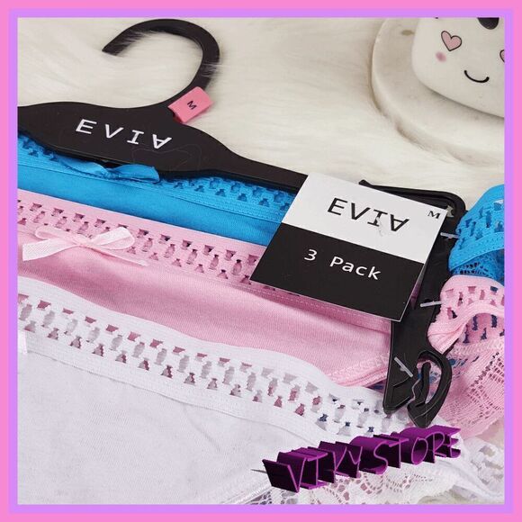 NWT 💖 Color Your Days: EVIA 3 Pack Panties in Vibrant Multicolor, Medium ✨ NWT - Picture 3 of 4